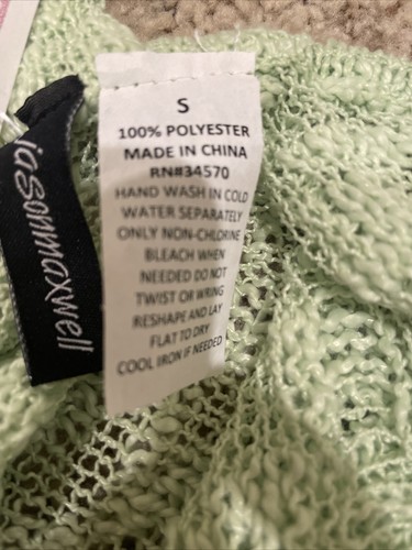 NEW Women's Jason Maxwell Blouse Without Tags Size Small Green Luxury Rich Rare - Picture 5 of 5