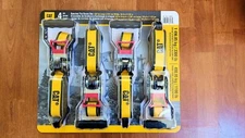 Cat 4 Piece Ratchet Tie Down Set - 16 Feet x 1-1/4 Inches - Heavy Duty - 1000 lb