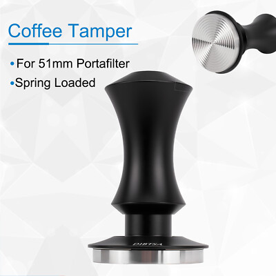 51mm Coffee Tamper Espresso Portafilter Powder Press Hammer Leveler Ripple Base