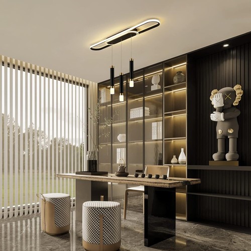 Dimmable Modern LED Ceiling Light Fixture w/ Remote Kitchen Dining Living Room - Picture 15 of 41