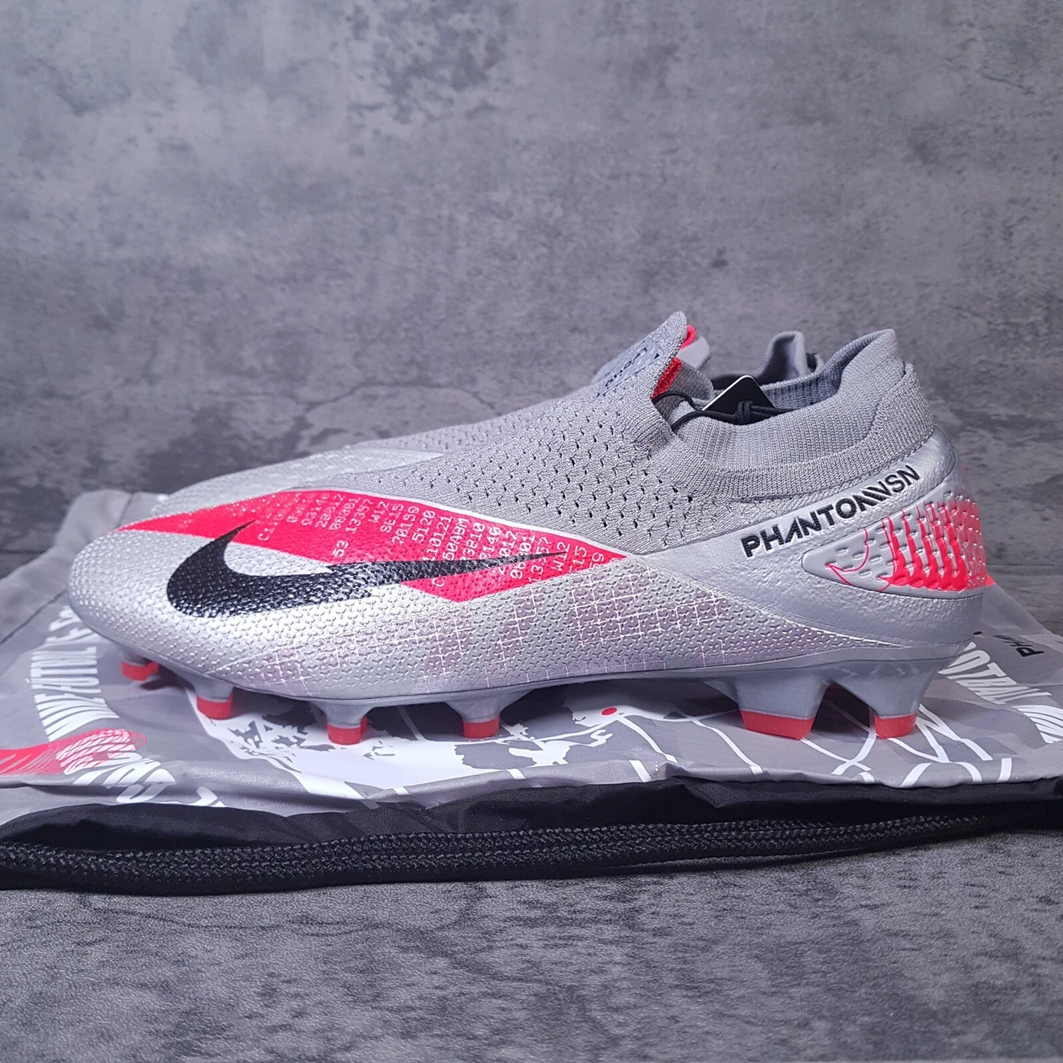Nike Phantom Vision 2 Elite Dynamic Fit FG Metallic Grey Crimson