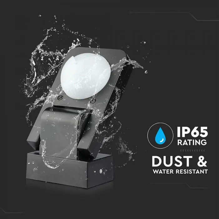 GTV Outdoor PIR Motion Sensor – 360°, Black, Manual Override, IP65 Wall Mount
