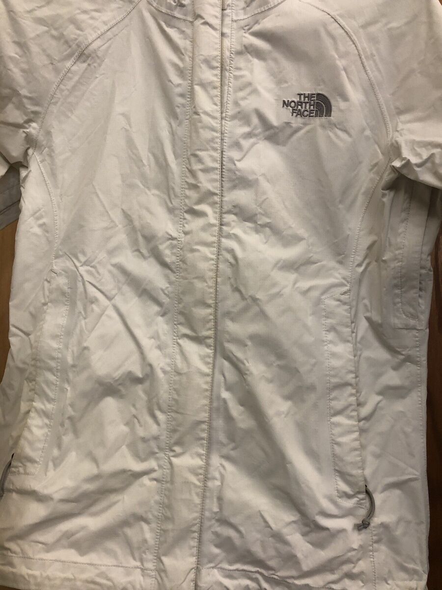 The North Face Hyvent 2.5L XS Women White Windbreaker Rain The North Face Hyvent 2.5L XS Women White Windbreaker Rain