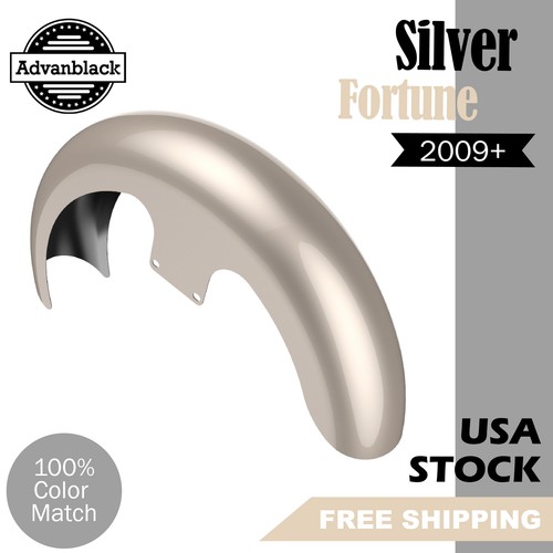 Advanblack SILVER FORTUNE 21" Reveal Wrapper Hugger Front Fender Fits 09+ Harley - Bild 9 von 9