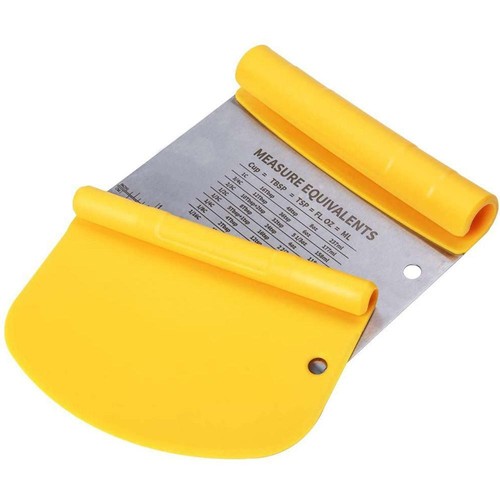 Stainless Steel 2 in 1 Dough Scraper and Plastic Scraper Chopper Bread Baking - Picture 6 of 10