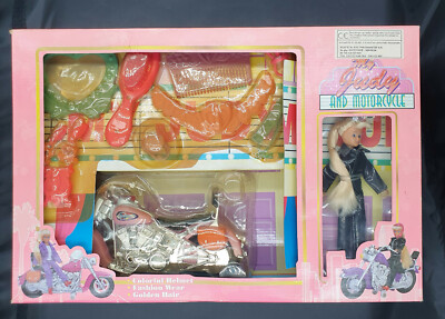 Vintage 90s My JUDY & MOTORCYCLE doll  Boxed BRAND NEW rare vrsion black clothes