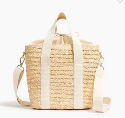 J. Crew Women's Handmade Raffia Straw Mini Tote Bag Style Code: BQ264