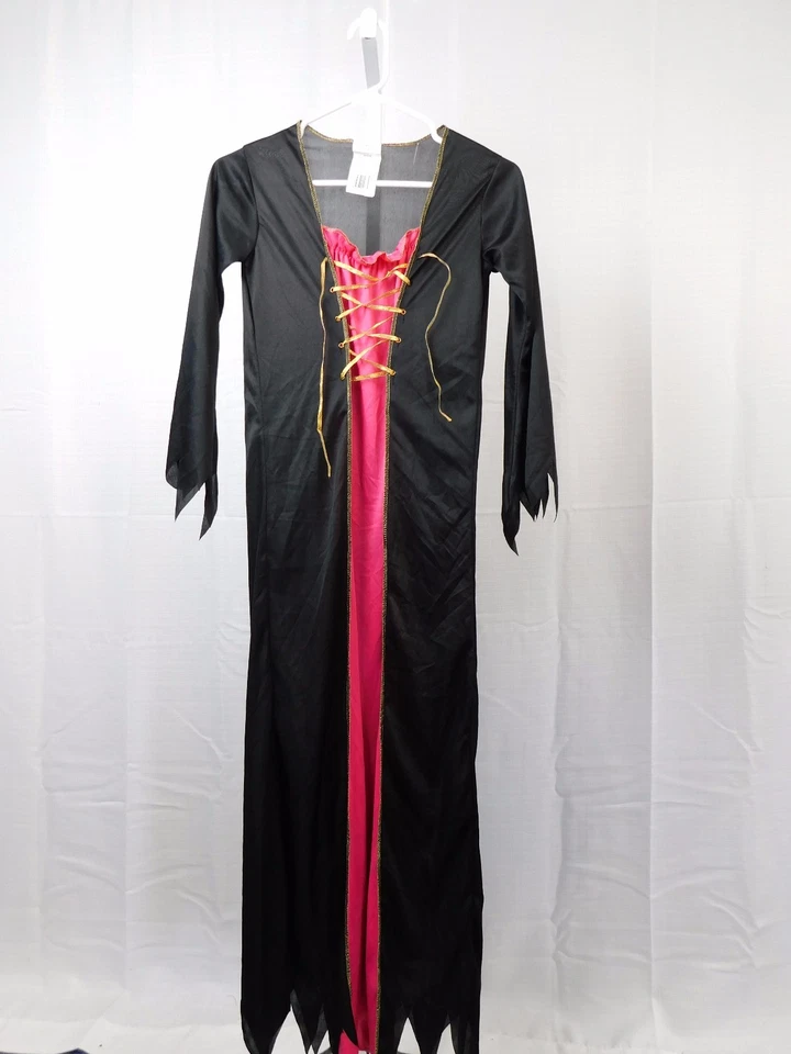 Vestido Disfraz Halloween Bruja Vampiro Gótico Niñas - 12-14 Grande #5360 Foto 2 de 4