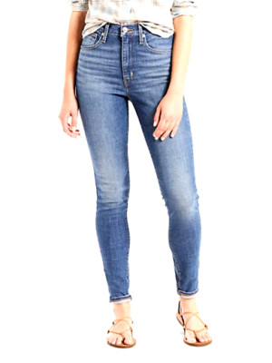 Levi's Womens 0018 Medium Mile High Super Skinny Denim Jeans Sz 00 Med / 24 x 30