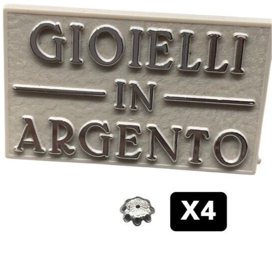 Coppetta con gancio Argento 925 5x7mm perno 0.9mm 5pz | GDO