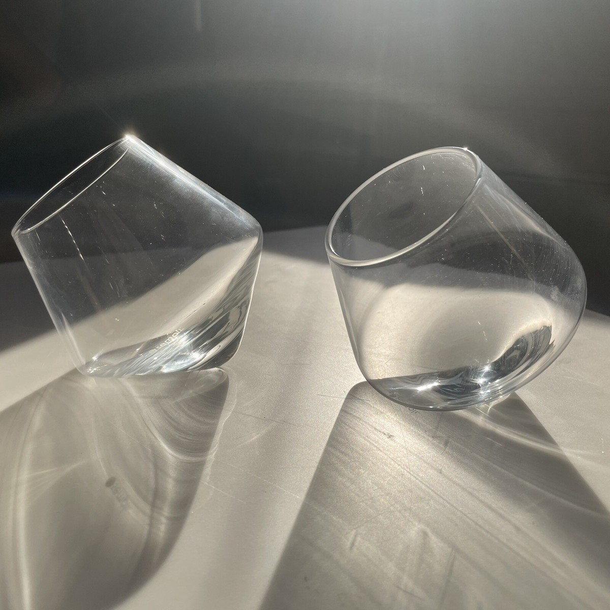 Sempli Hand-Blown Crystal Cupa-Rocks Glasses (set of 2) New Condition