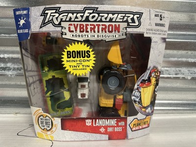 Transformers Cybertron Autobot Landmine with Dirt Boss Tiny Tin MISB