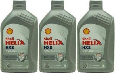 Shell Helix HX8 ECT 5W-40 Motoröl 3x 1l = 3 Liter