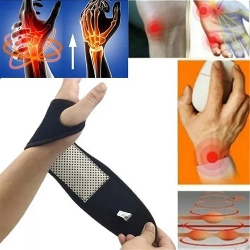 Magnetic Wrist Hand Brace Support Tourmaline Self-Heating Therapy Pain Relief - Picture 2 of 12
