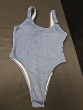 XL One Piece Ribbed Bathing Swimsuit