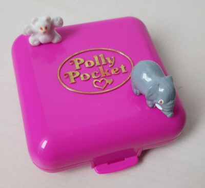 1989 Polly Pocket, Bluebird, Wild Zoo World, Pollys Wildlife Park, Elefant, Bär
