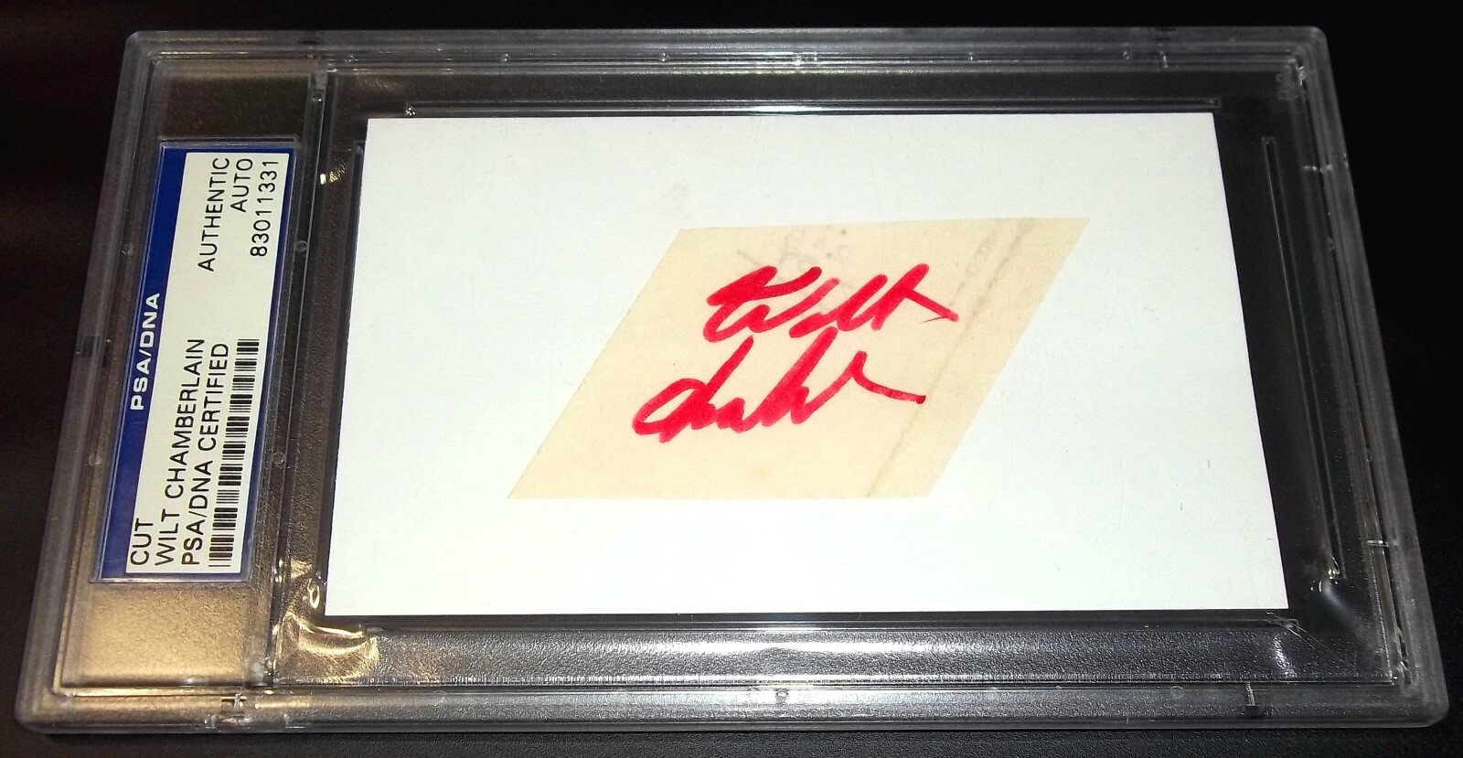 Lakers PSA DNA Cut Wilt Chamberlain Auto Signed Autograph (2 Time NBA Champ)