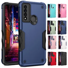 For T-Mobile REVVL V+ 5G Hybrid Rugged Non-Slip Case Shockproof Heavy Duty Cover