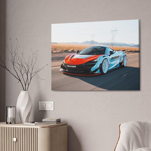 McLaren 720S High Resolution Museum Quality Horizontal Canvas Print #001 - Picture 2 of 10