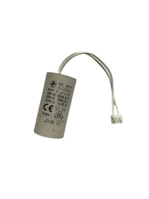 Condensateur 4uF 4µF ±5% AC 450V Ø25 x 48mm pour volet roulant bubendorff