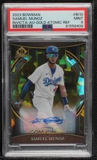 2023 Bowman Invicta Gold Atomic Refractor 40/50 Samuel Munoz PSA 9 Auto 0o3x