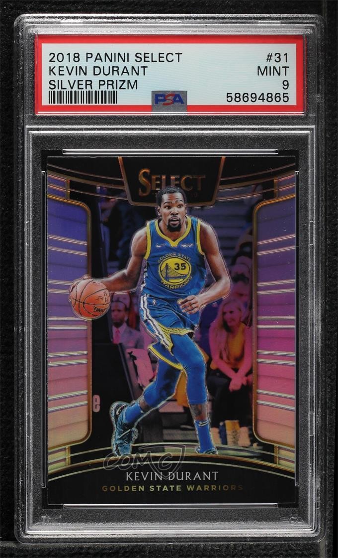 2018-19 Panini Select Concourse Silver Prizm Kevin Durant #31 PSA 9 MINT 17a5