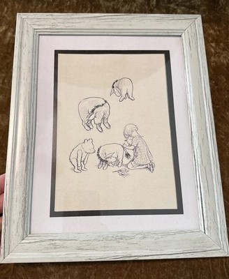 EEYORE'S TAIL MATTED PRINT CLASSIC DISNEY WINNIE POOH CHRISTOPHER ROBINS (5)