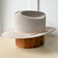 Stetson 4X Open Road Silverbelly Western Fedora Cowboy Hat sz 7 1/2 (60)