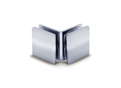 FHC CSN91CH Square 90 Degree Glass Oversized Clamp - Polished Chrome