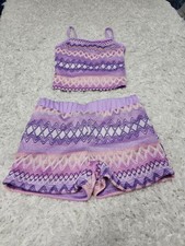 Btween Girls Outfit Set Size 5 Hippie Boho Lace Ruffle Beach Spring Matching Kid