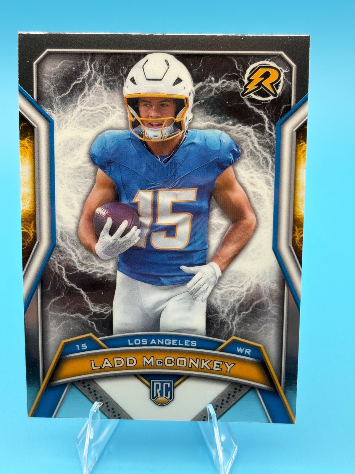 Ladd McConkey 2024 Topps Resurgence High Voltage RC 154 Rookie L.A. Chargers