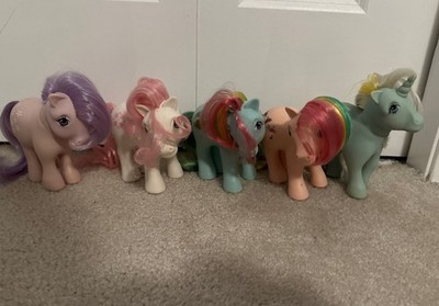 Five Vintage G1 My Little Pony Toy Hasbro MLP