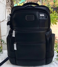 TUMI SMOOTH BLACK LEATHER PARRISH RUCKSACK BA...