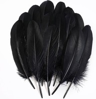 GäNsefedern Basteln Schwarz 120 StüCk 15-20Cm FüR Handwerk Deko Bastelbedarf