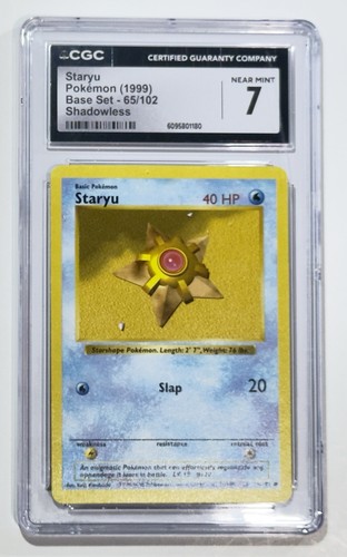 Pokémon Staryu 1999 BaseSet Shadowless 65/102 CGC 7 Near Mint