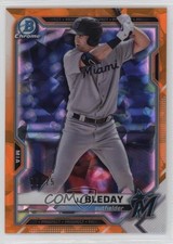 2021 Bowman Sapphire Edition Chrome Prospects Orange Refractor /75 JJ Bleday 4d3