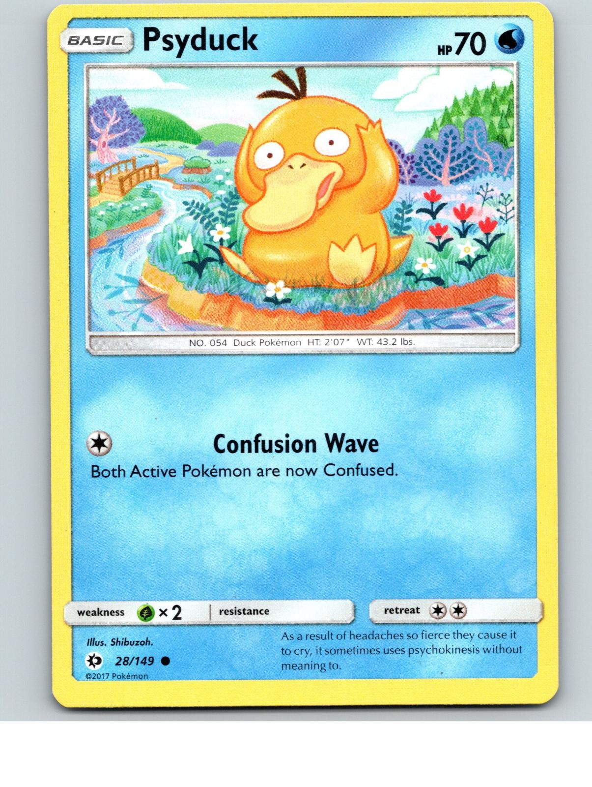 Psyduck 28/149 Common SM Base Set Pokemon Near Mint