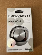 PopSockets MagSafe Kick-Out PopGrip Phone Grip  Stand Ring Alum Silver OPEN NEW