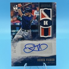 DEREK FISHER 2018 DIAMOND KINGS AUTOGRAPH DUAL JERSEY PATCH #5/49 ASTROS Rookie