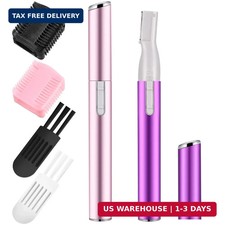 Chumia 2 Pcs Electric Eyebrow Trimmer Women Precision Face Razors Mini Shaver wi