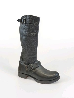 Frye Black Leather Veronica Slouch Moto Buckle Boot Y2K Women 9 Rocker 54638