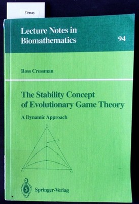The stability concept of evolutionary game theory. A dynamic approach. Cressman,