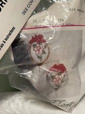 Vintage Beaded Sequin Christmas Ornament Kit DIY Red and White