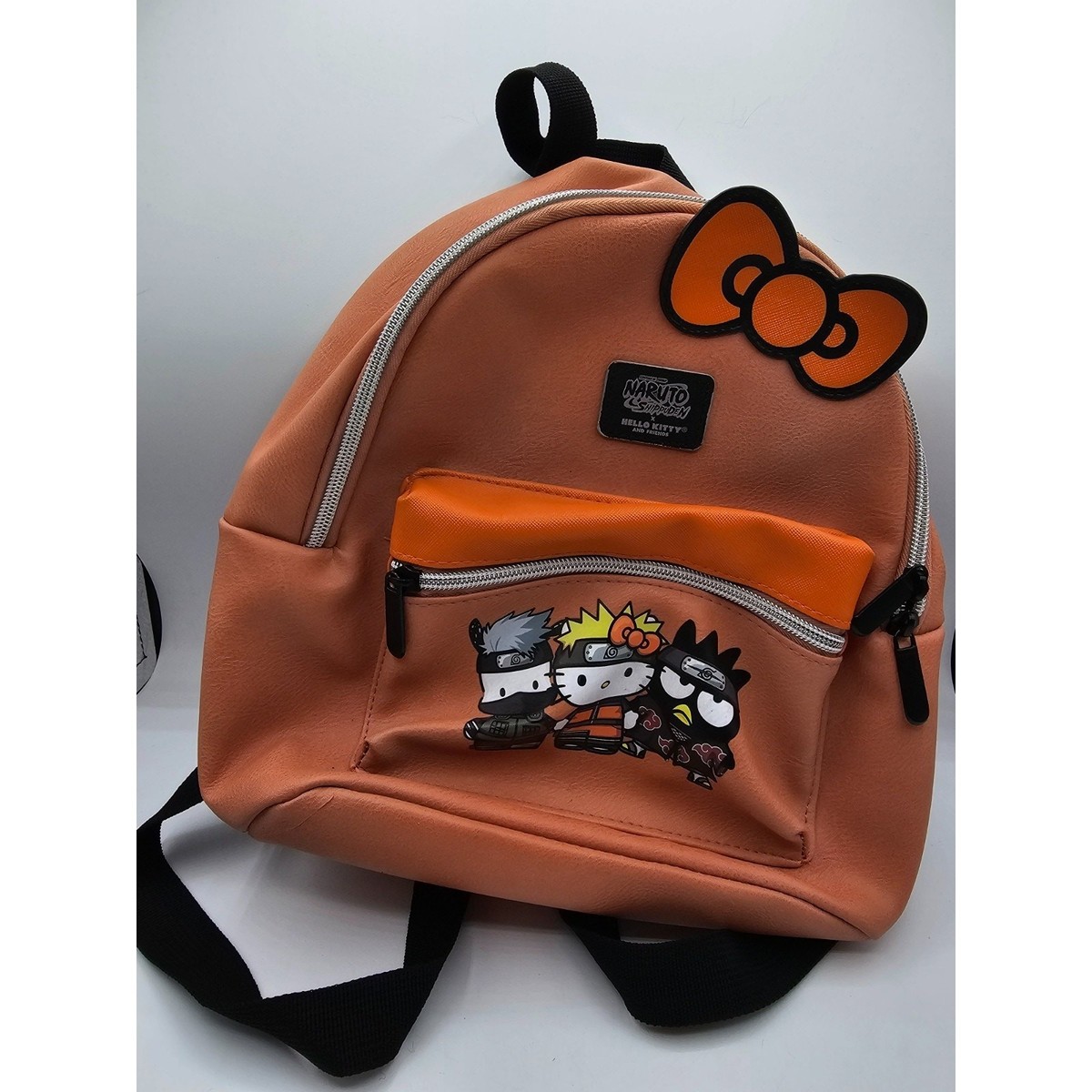 Naruto Shippuden x Hello Kitty themed mini backpack by Bioworld Orange |  eBay