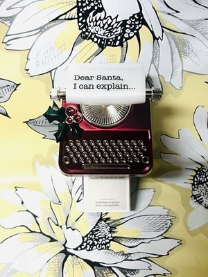 NEW Dear Santa I Can Explain Typewriter Wallflower Plug-In Bath & Body Works