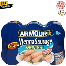 Armour Star Vienna Sausage Original Flavor Canned Sausage 4.6 oz Pack of 6