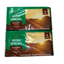 2x Irish Spring Deodorant Soap Saharan Dawn 6 Bar 4.2oz Cedar Vetiver Scent NEW