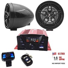 12V Motorcycle Waterproof FM USB 4 Channel 3 Inch UTV ATV Bluetooth Amplifier