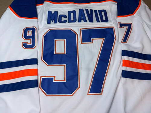 Edmonton Oilers #97 Connor McDavid WHITE Jersey Stitched size 54(XL)