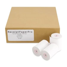 ReceiptPaperPro 2 1/4” x 72 ft Coreless Thermal Paper Receipt Rolls for Poynt...